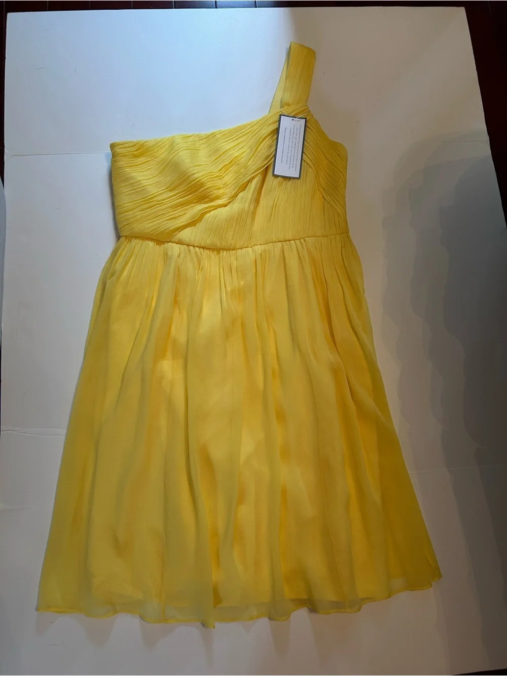 J. Crew One-Shoulder Yellow  Midi Dress